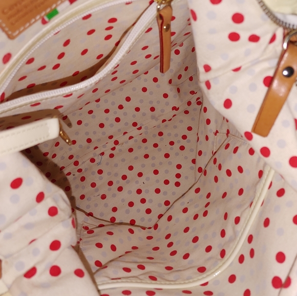 Calvacanti Italy Cream Ivory Patent Leather Satchel Tote Shoulder Bag - Picture 6 of 16